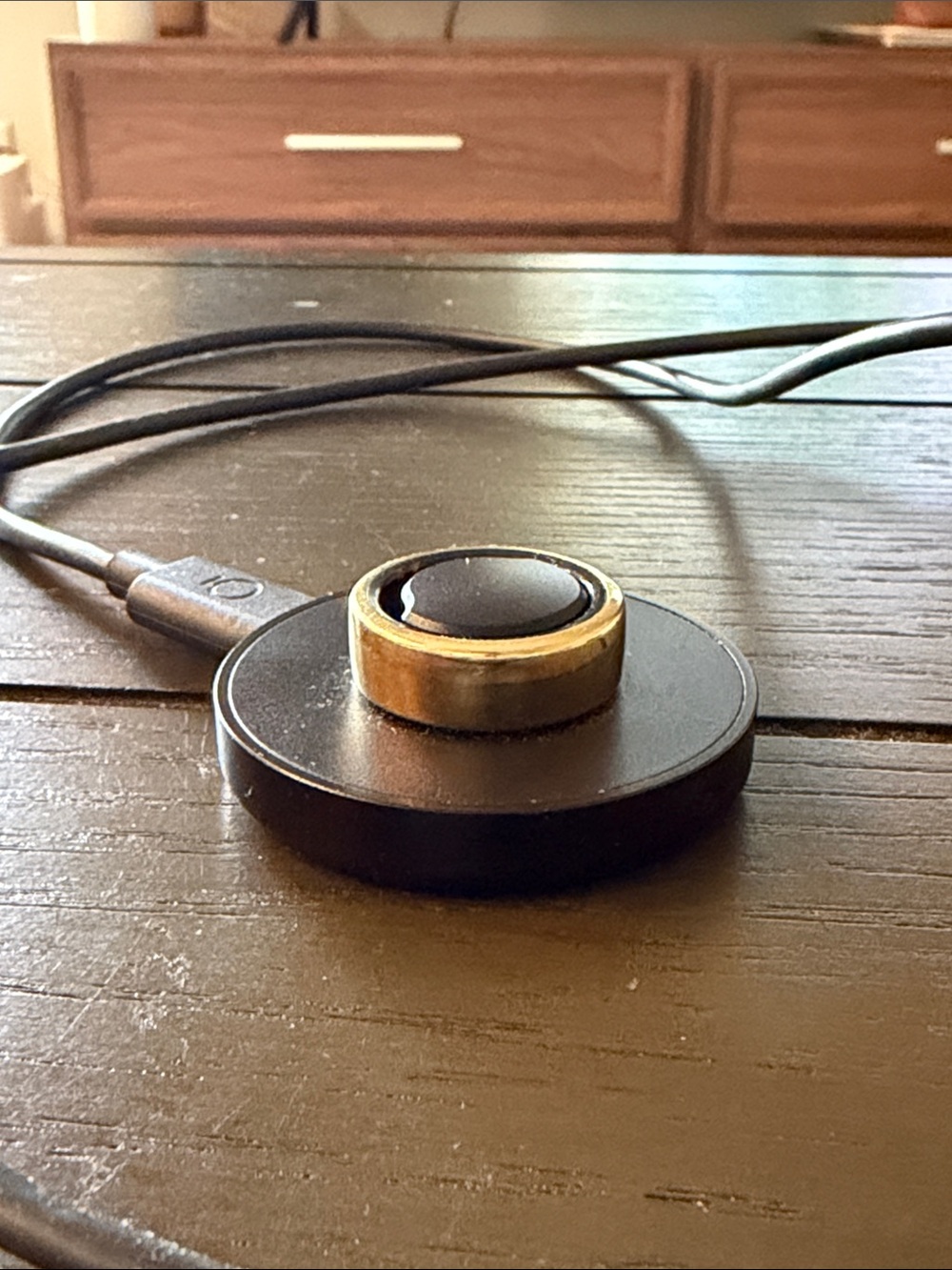 Gold Oura Ring Gen 3 Size 8 with Charger